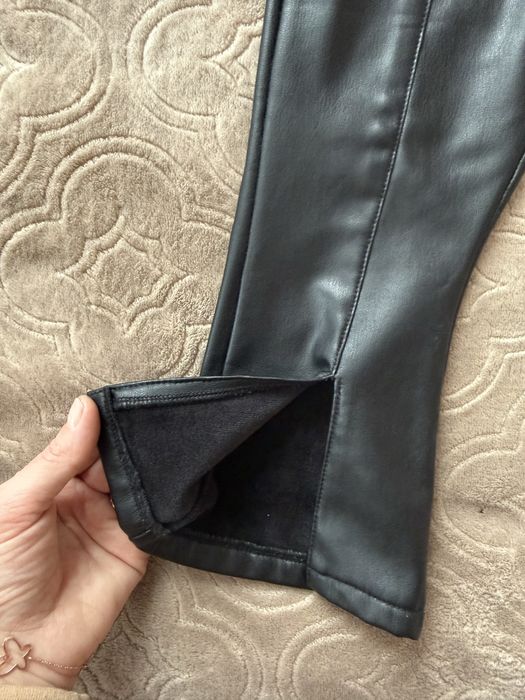 Шкіряні штани, утеплені