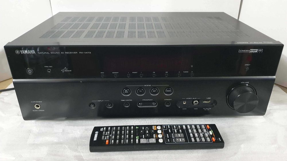 Amplituner Yamaha RX-V473 Airplay HDMi Dolby kino domowe