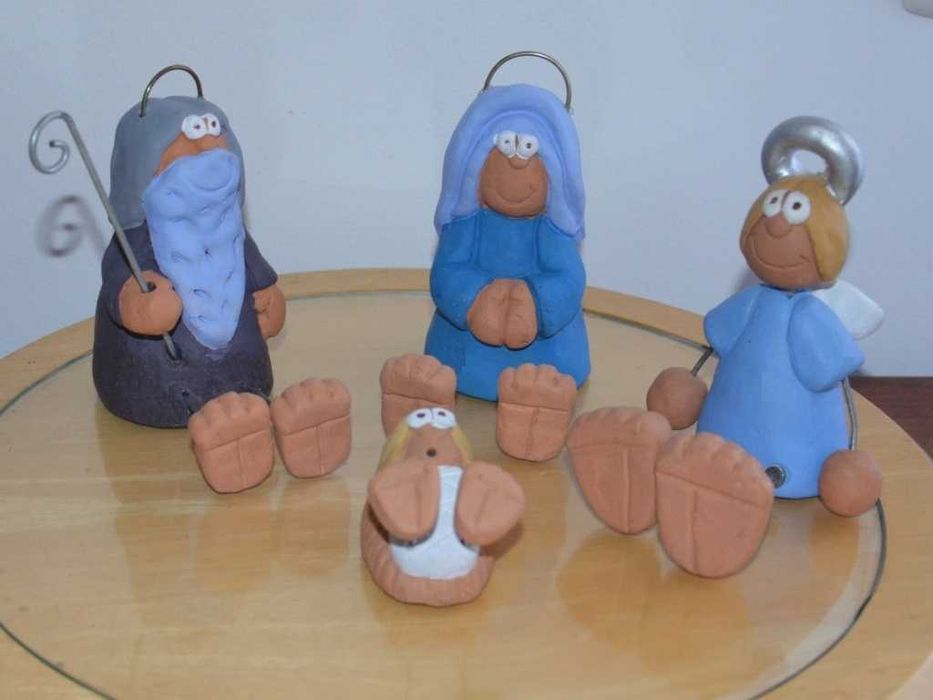 Presépio Artesanal em Cerâmica, com 4 peças