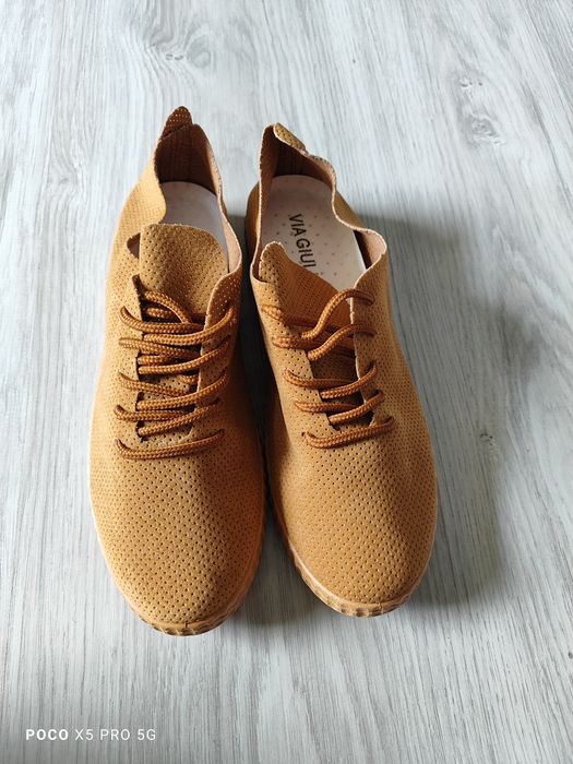 Nowe karmelowe buty tenisówki damskie 39