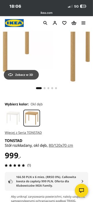 Stół Tomstad ikea