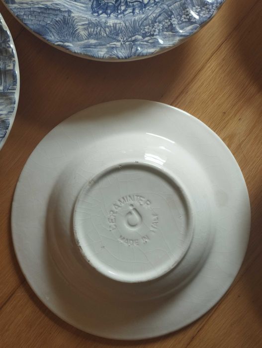 Conjunto de pratos dos cavalinhos azuis