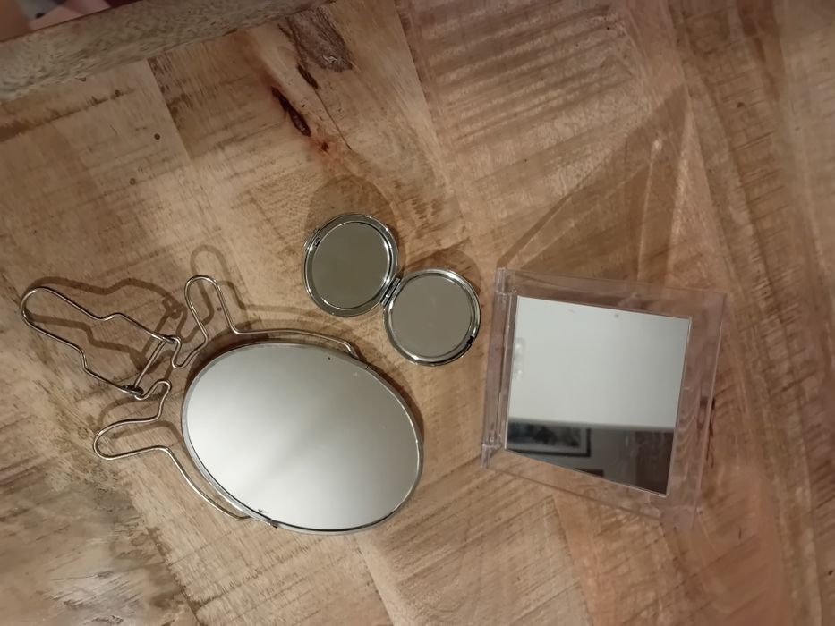 3 lusterka kosmetyczne