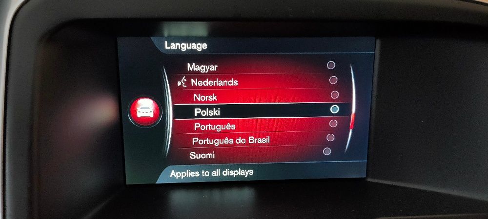 Zmiana języka, język Polski w Volvo, diagnostyka, zmiana