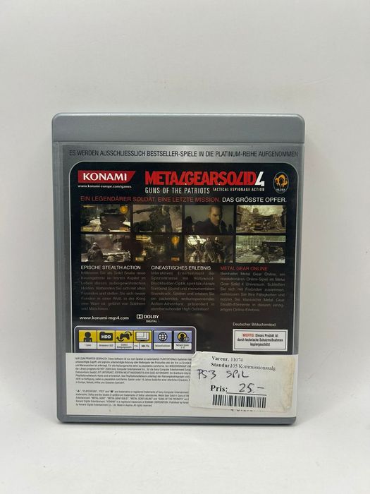Metal Gear Solid 4 3xA Ps3 nr 0523