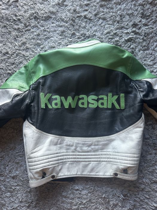 Casaco Motard Kawasaki todo em Couro Tamanho L