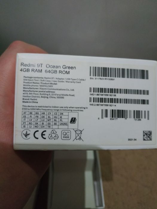 Xiaomi Redmi 9T 4/64GB Ocean Green + NFC