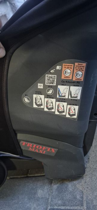Klippan Triofix Maxi + baza ISOFIX 9-36 kg fotelik samochodowy