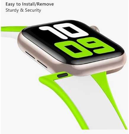 Silikonowy pasek do zegarka Apple Watch dwukolorowy TopPerfekt