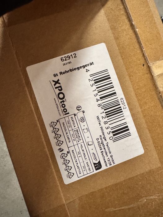 Nowa Wiltec Giętarka do rur hydrauliczna