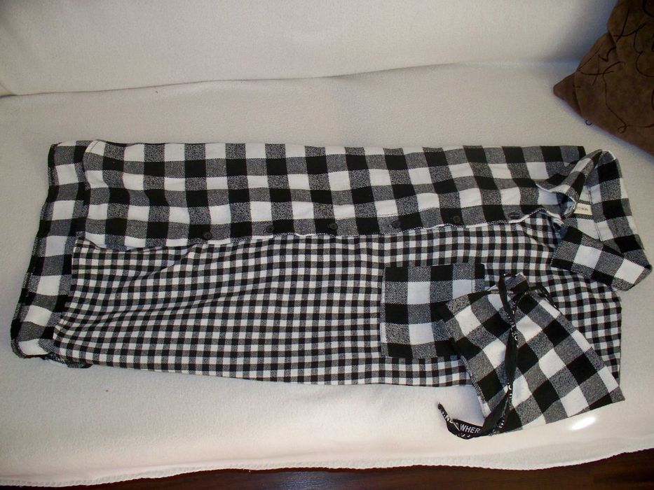 bluza krata szaro biała