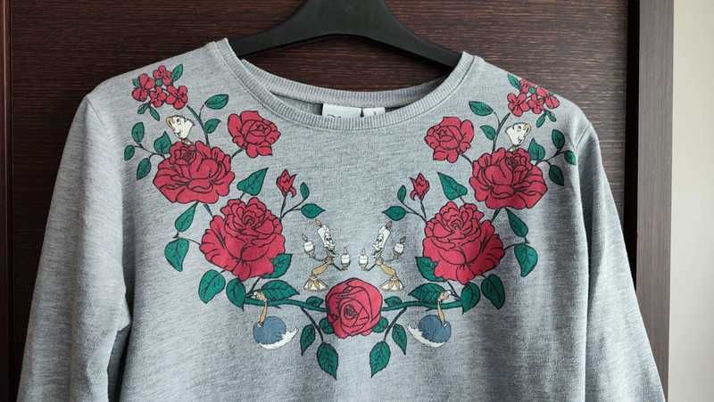 Bluza szara Disney Bella Piękna i Bestia
