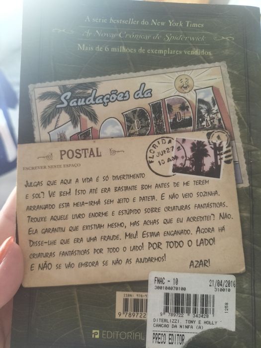 Livro "As novas crónicas de Spiderwick - A canção da ninfa"