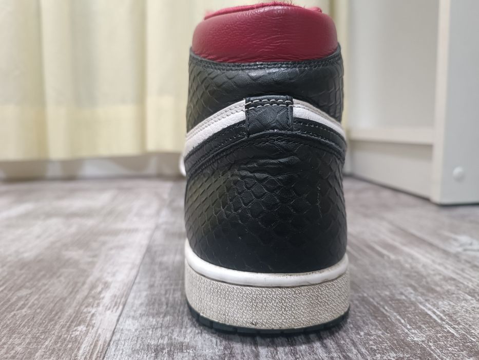 Nike Air Jordan 1 High Satin Snake Red