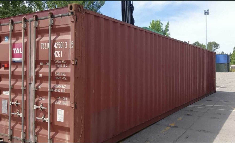 Kontener Morski 40HC 12m – Dostępny od Ręki z Transportem