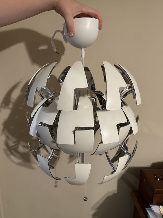 Lampa wisząca  kula duża 43 cm po otwarciu