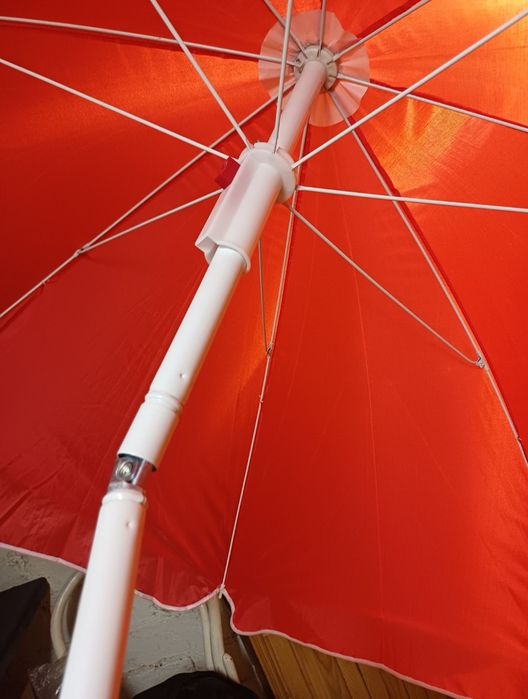 Parawan plażowy 7,5 m +parasol + młotek gratis