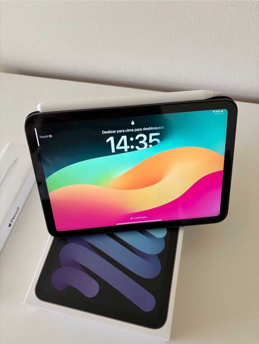 Ipad mini 6 64gb wifi + apple pencil + capa magnética