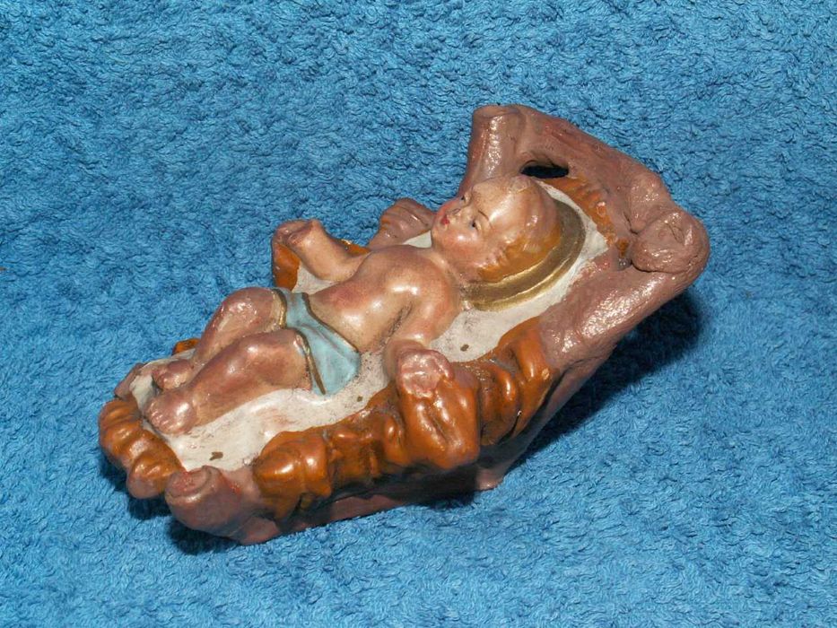 Dzieciątko -Jezusek do Szopki Bożonarodzeniowej - Figurka z Pap mache
