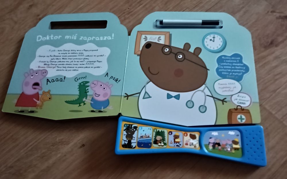 Nowa dźwiękowa książeczka ze zmywalnym flamastrem Peppa Pig