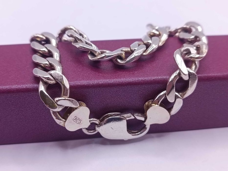 Sarebna Bransoletka Bransoleta Pancerka DŁ.24CM Srebro PR.925 29,90g.  905/02/26l