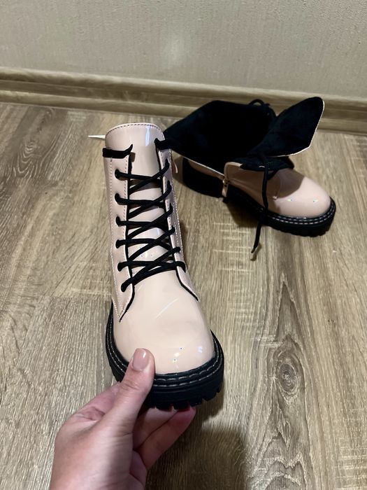 НА МОЛНИИ на флисе сапоги челси ботинки на девочку розовые 32-37