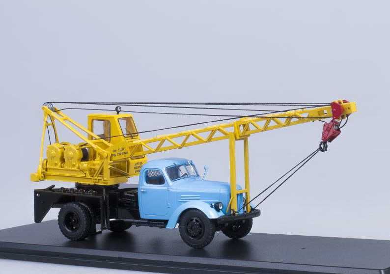 Автокран АК-75 на шасси ЗИЛ-164 (1961) голубой/желтый - SSM (Start Scale Models)