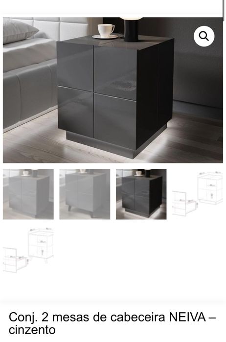 Conjunto 2 mesas de cabeceira  com Led embaladas