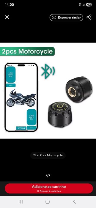 Monitorização da pressão dos pneus