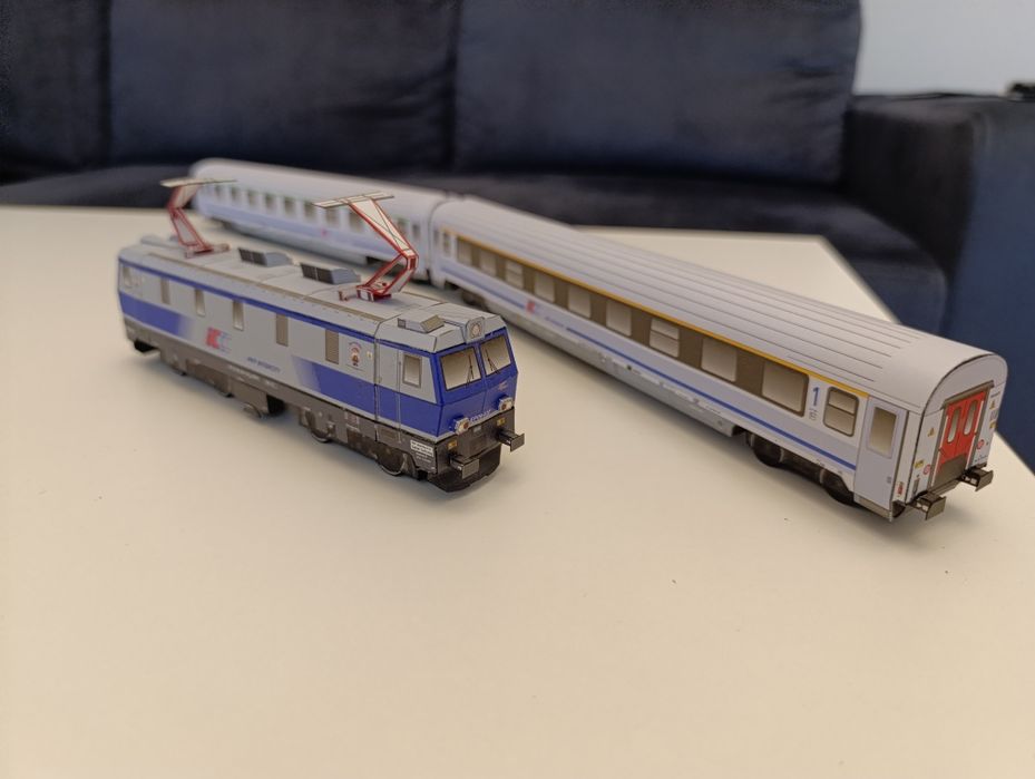 Model kartonowy EP09 nowe malowanie IC PKP Intercity zabawka pociąg ex