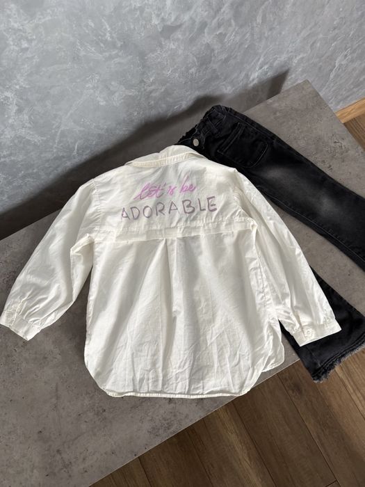 Zara рубашка, брючки для дівчинки