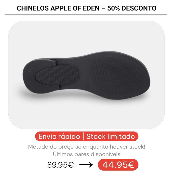 50% Desconto - Chinelos Apple of Eden Shoes