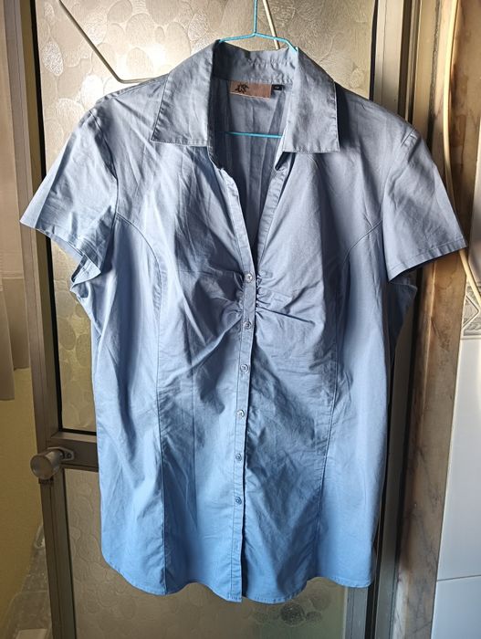 Blusa azul claro algodão tamanho XL