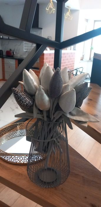 Tulipany bukiet Glamour srebrne