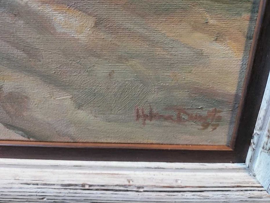 Pintura a óleo s/ tela de Helena Duarte, «Astúrias»
