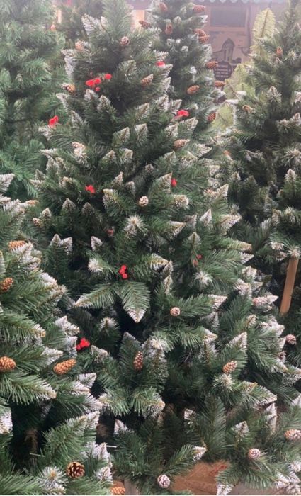 Акція!Штучна ялинка зелена блакитна лита пвх сосна ёлка искусственная