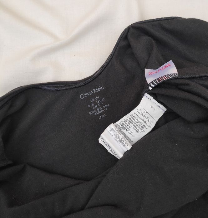 Чорне боді з лого Calvin Klein перехрест на спині бавовна купальник