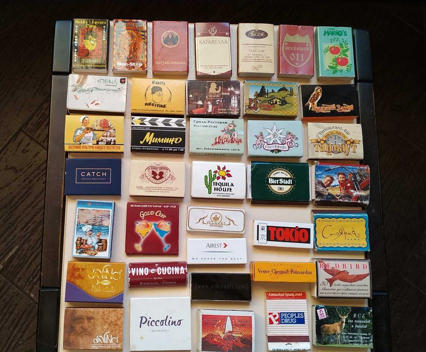 Спички ресторанов,отелей,казино