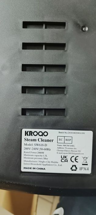 Пароочисник парова швабра KROQO SW618-D