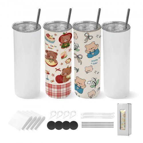 Kubki sublimacyjne VEVOR 4 szt 591 ml stal nierdzewna izolowane