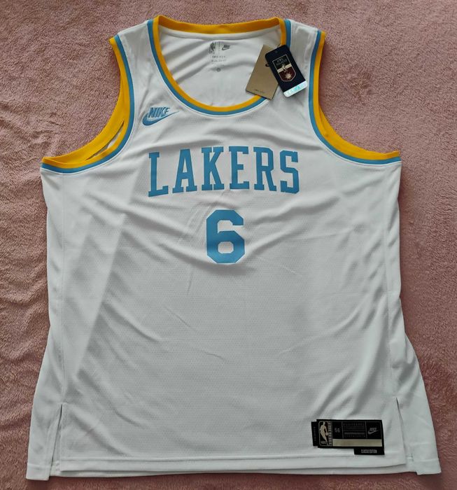 Biała Koszulka NBA Lebron James #23 LA Lakers XXL