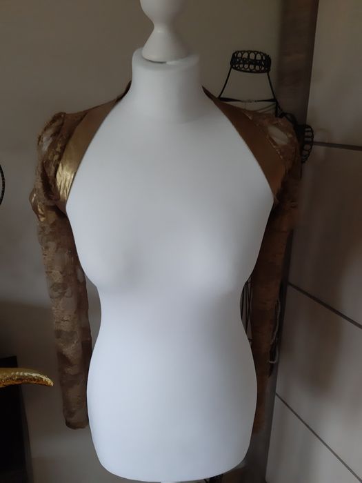 Bolero złote kolekcja koronka Slim ślub impreza wesele sylwester tkmax
