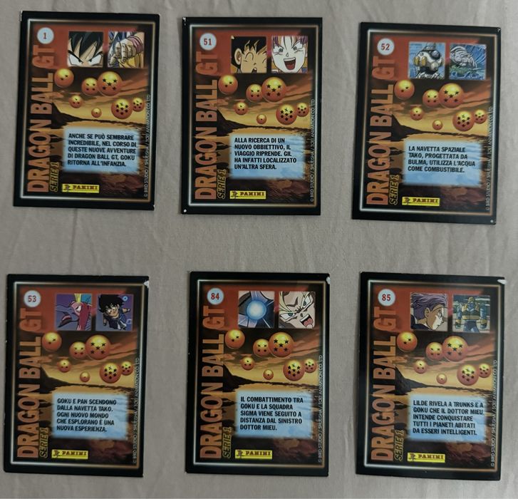 cards da coleçao DRAGON BALL GT serie 1 - Panini