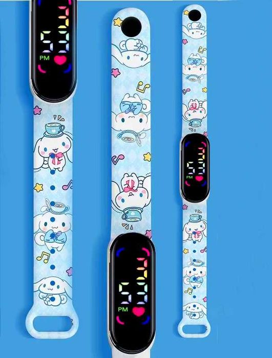 Cinnamoroll piękny wodoodporny zegarek dla dziecka cyfrowy LED Sanrio