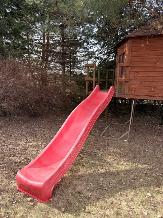 duża zjeżdżalnia ślizg 3 m czerwona stan bardzo dobry bez uszkodzeń