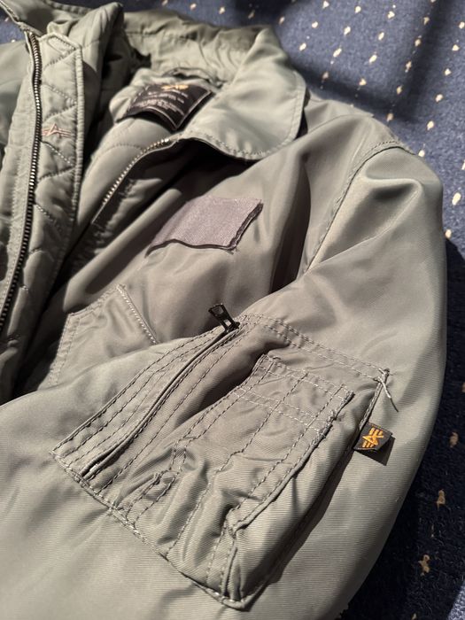 Kurtka zimowa CWU 45 Alpha Industries zielona ciepła, polecam stan bdb