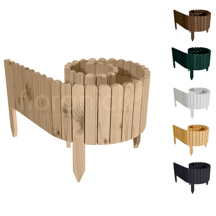 Rollborder, Elastyczny płot drewniany. Obrzeże rabat kwiatowych. 203cm
