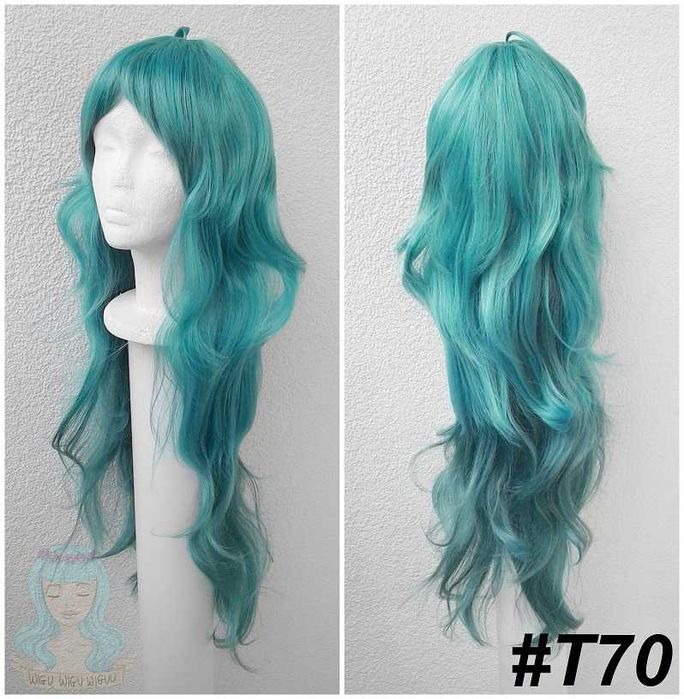 Sen Takatsuki Tokyo Ghoul turkusowa peruka cieniowana cosplay wig