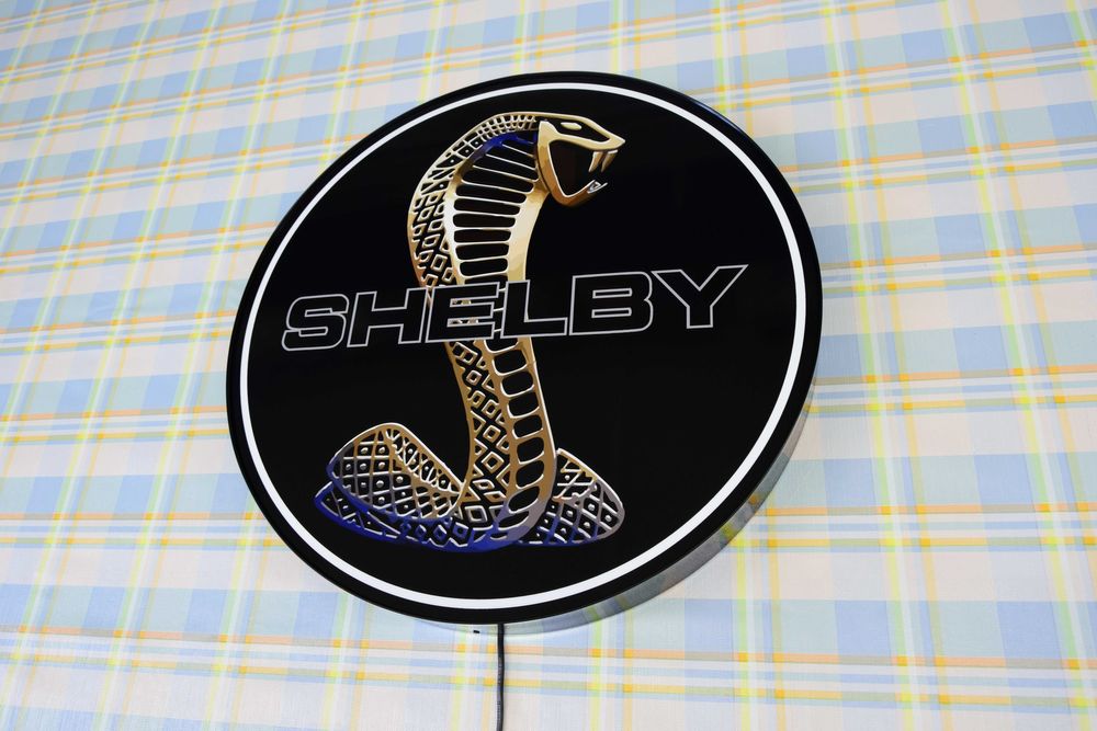 LED Neon FORD MUSTANG SHELBY, Szyld 3D, Podświetlane Logo, Prezent