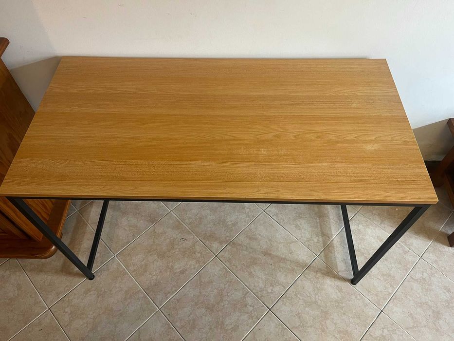 Mesa de Escritório 120 cm Estilo Industrial Moderna